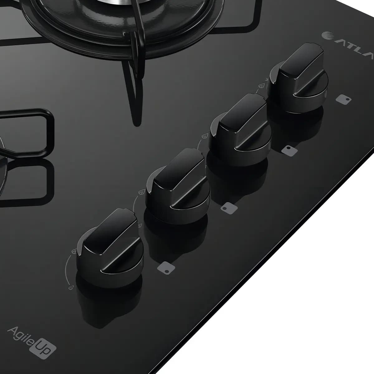 Cooktop 4 Bocas Atlas Agile Up Mesa Vidro Mega Chama Bivolt — imagem 3
