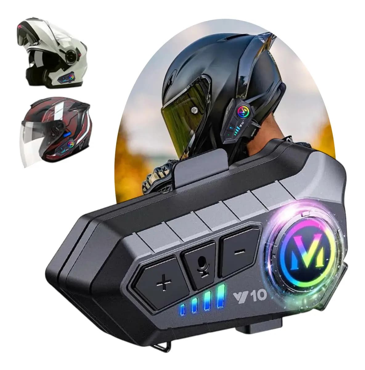 Fone Bluetooth Capacete Moto NeoXtek V10 Resistência Água IPX6 — imagem 3