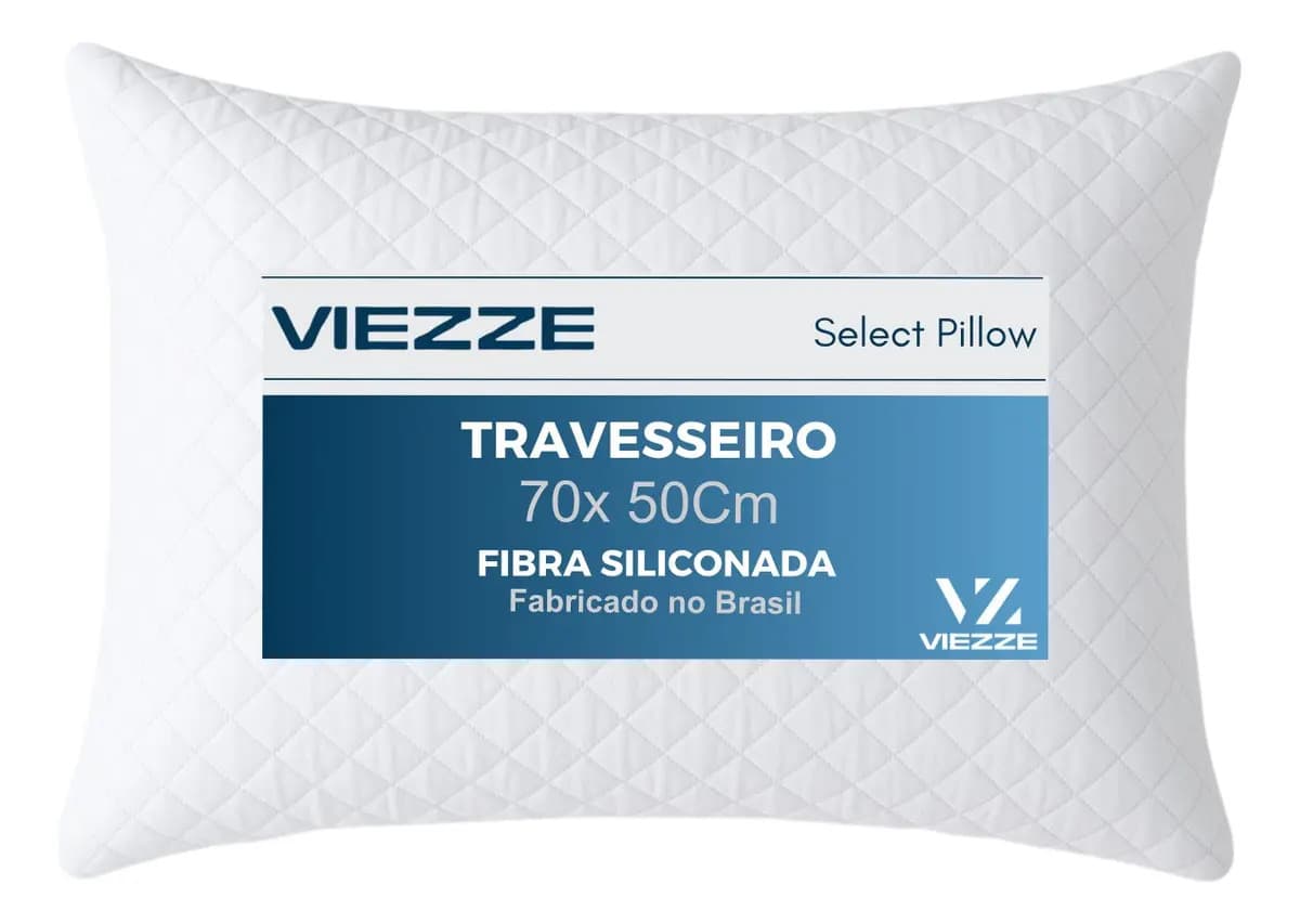 Kit 2 Travesseiros Luxo Matelado Fibra Antialérgica 70x50cm Branco — imagem 2