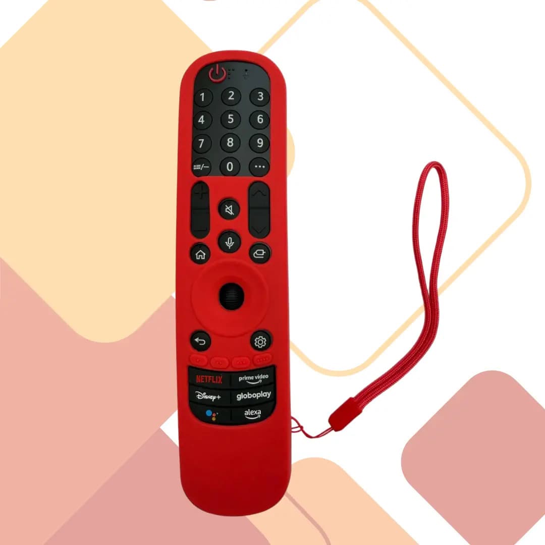 Capa Controle Remoto Case De Silicone Tv LG Magic Vermelha Vermelho — imagem 4