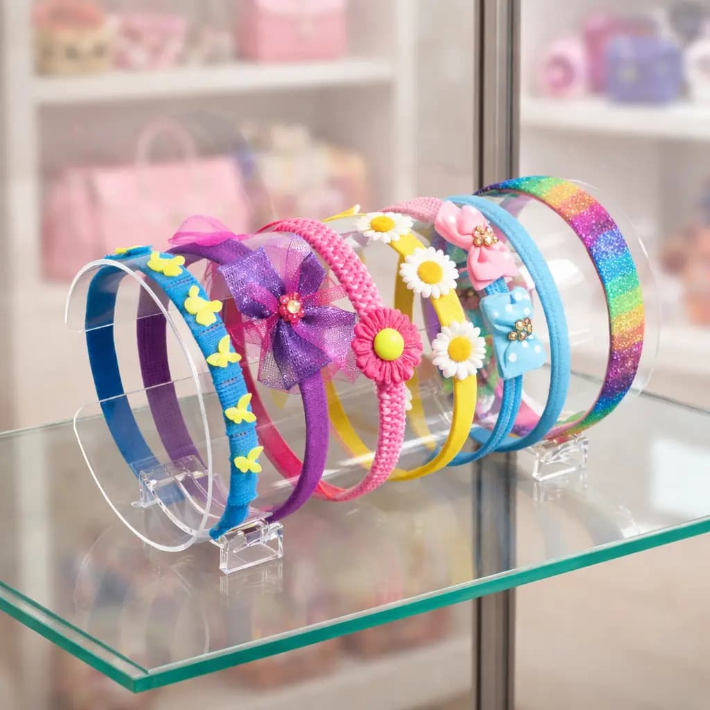 Expositor De Tiaras Acrílico Cristal 30cm — imagem 3