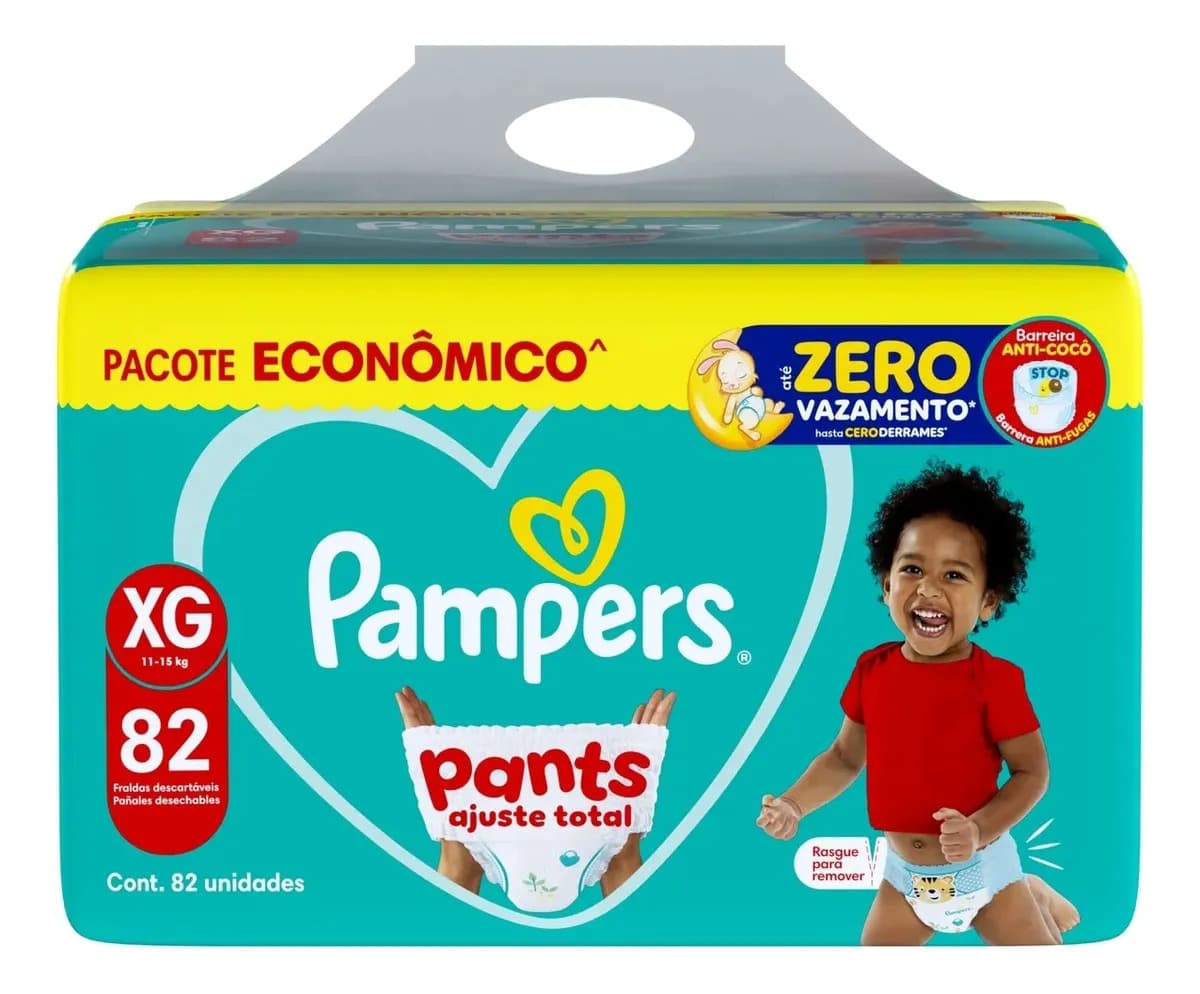 Fralda Pampers Pants Ajuste Total Tamanho XG, 82 Un — imagem 3