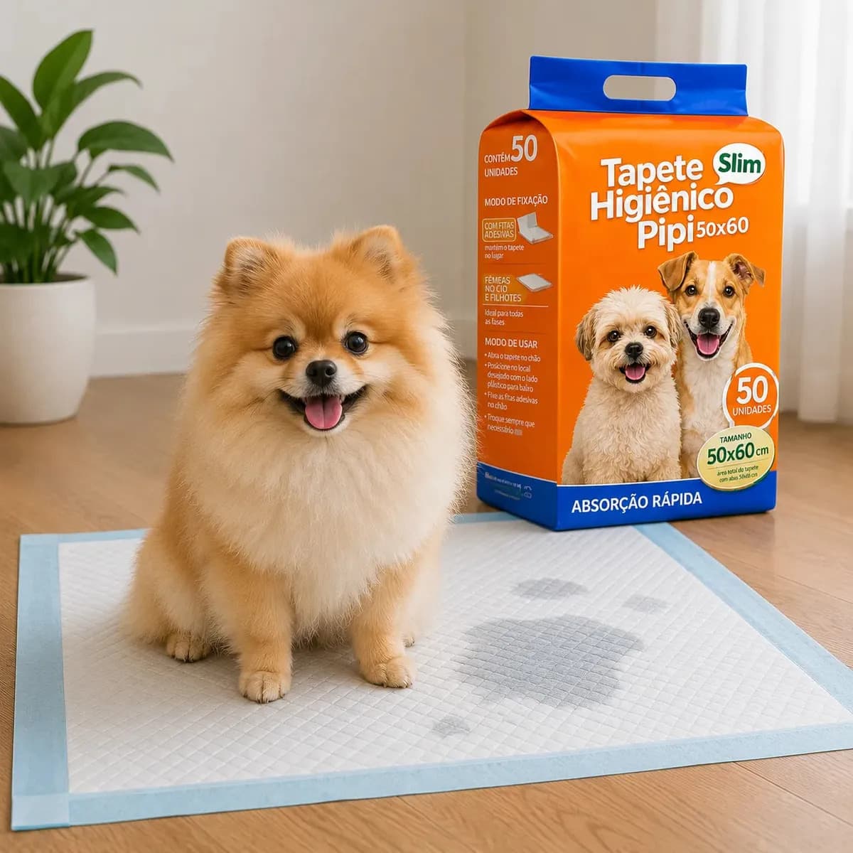 Tapete Higiênico Para Cães Gatos Pets Manta Absorvente 50 Unidades 50x60Cm Branco Fralda Pet Cachorro Camadas De Proteção Bloqueador De Odor Linha Premium Com C