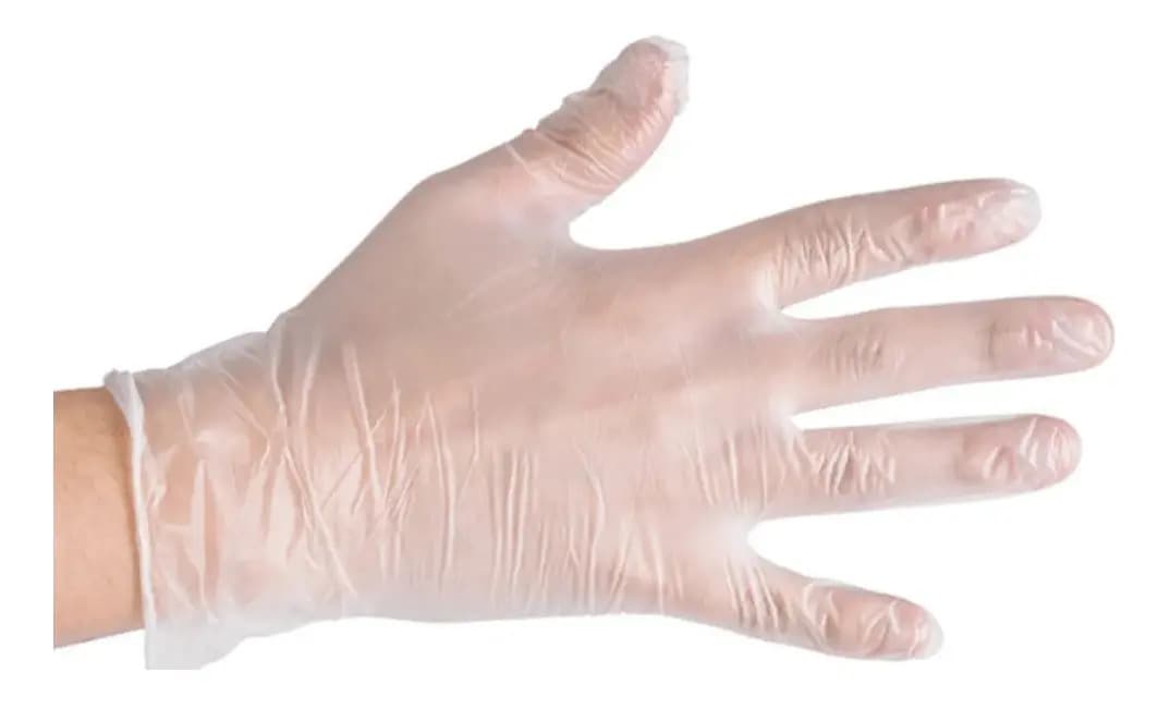 Luvas descartáveis Talge Vinil sem pó cor transparente tamanho P x 100 unidades — imagem 3