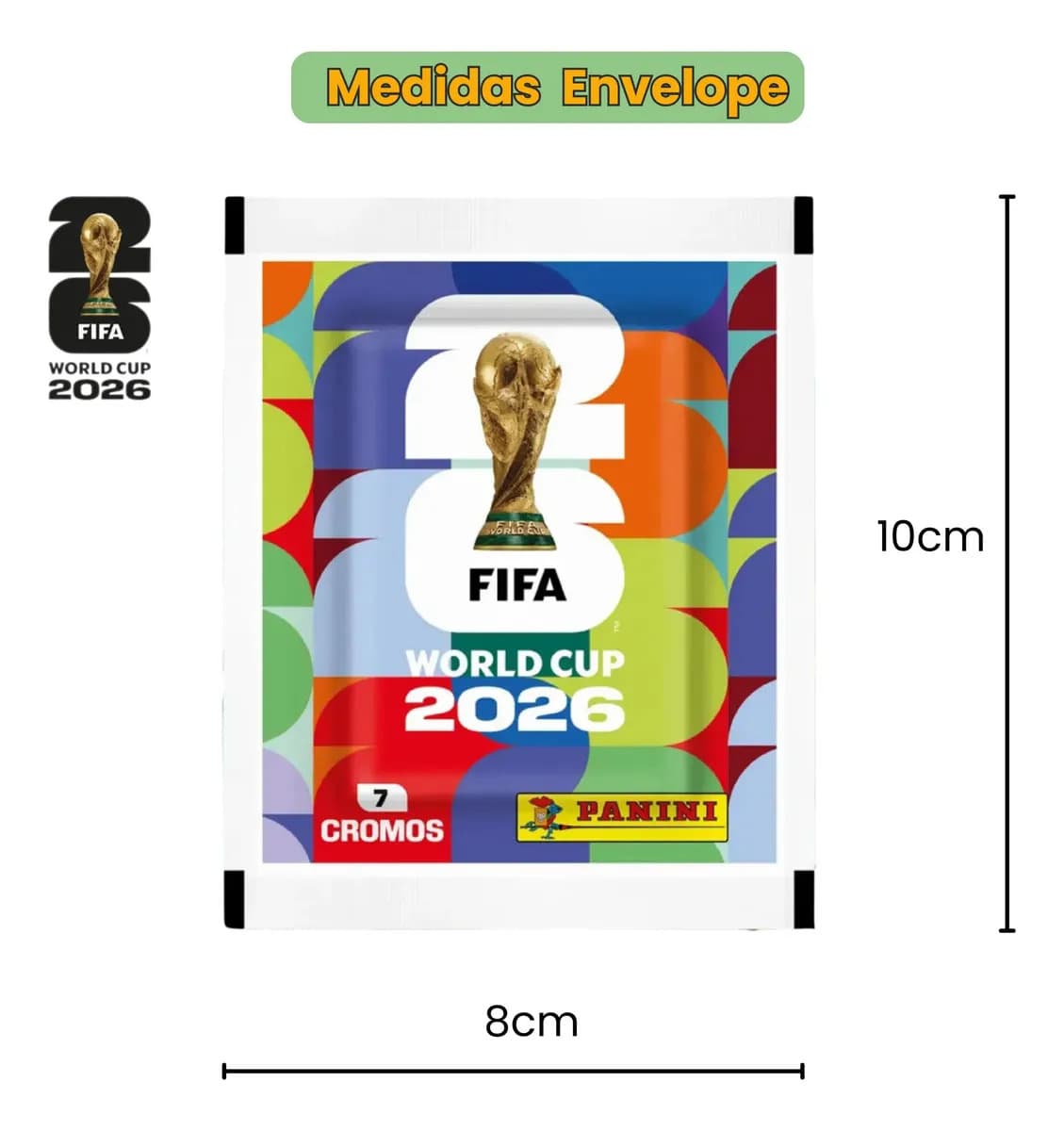 Kit 5 Envelopes Pacotinhos Figurinhas Copa do Mundo 2026 Fifa World Cup Futebol — imagem 3