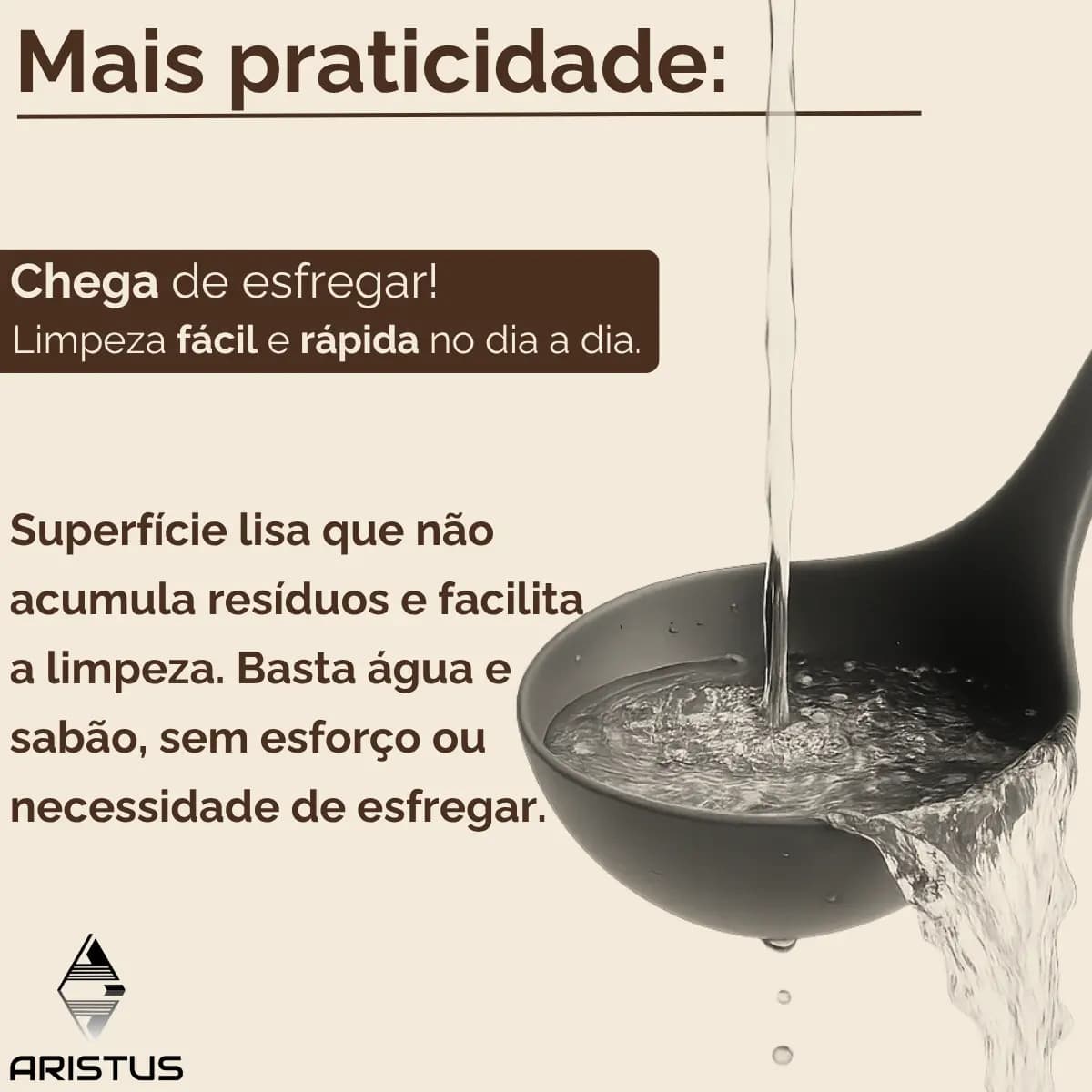 Kit 12 Utensílios De Silicone Com Cabo De Madeira - Marca Aristus Com Alta Resistência, Durável E Com Design Moderno, Perfeito Para Sua Cozinha Cor Cinza — imagem 3