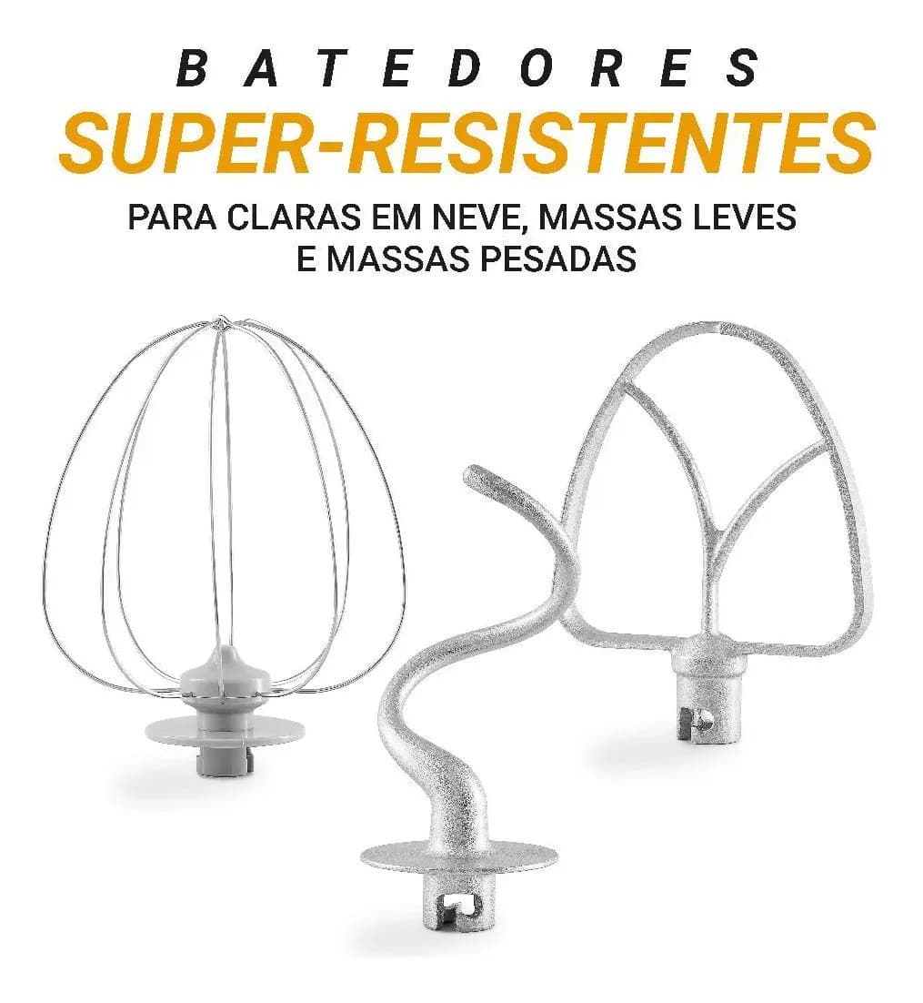 Batedeira Planetária Philco 900W 5L Preta 12 Velocidades Turbo PBP90A — imagem 5