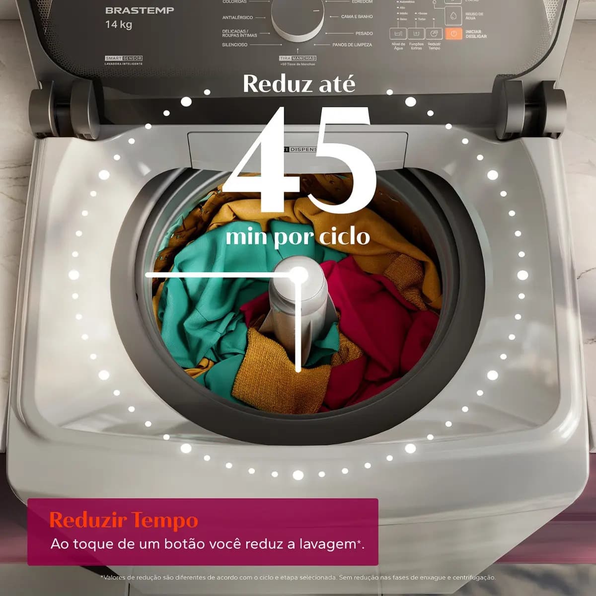 Máquina de Lavar Brastemp 14Kg Branca Smart Sensor- BWJ14AB — imagem 3