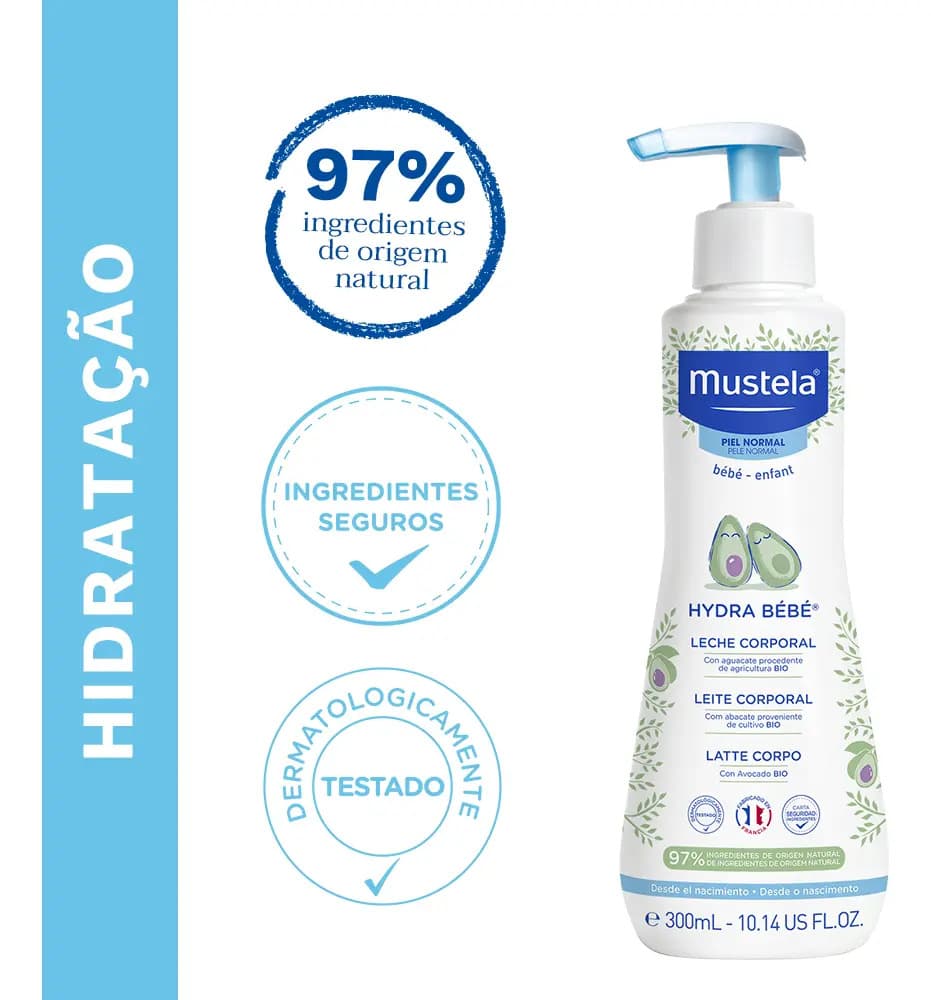 Mustela Hydra creme hidratante bebê com palha orgânica — imagem 4