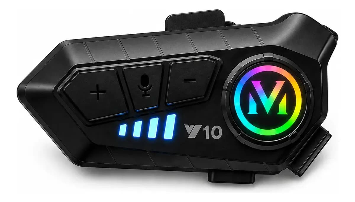 Fone De Ouvido Para Capacete Intercomunicador Bluetooth Headset Rgb Sem Fio Música GPS Chamadas Handsfree Alta Potência Woosh — imagem 2