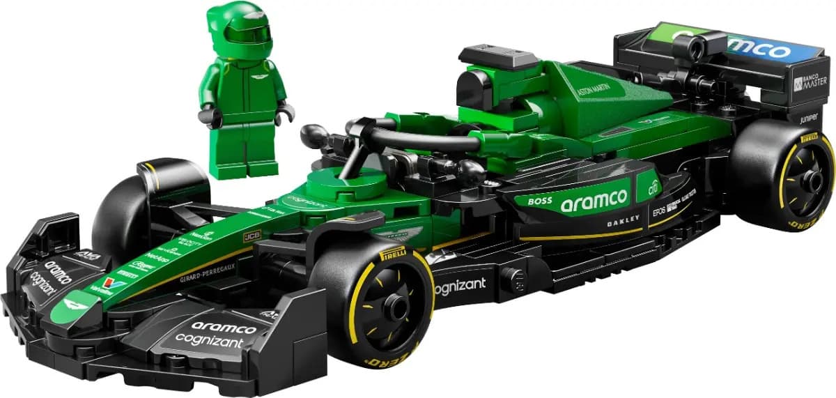 LEGO Speed Champions Carro de Corrida Aston Martin Aramco F1 AMR24 77245; Carro de Fórmula 1 — imagem 3