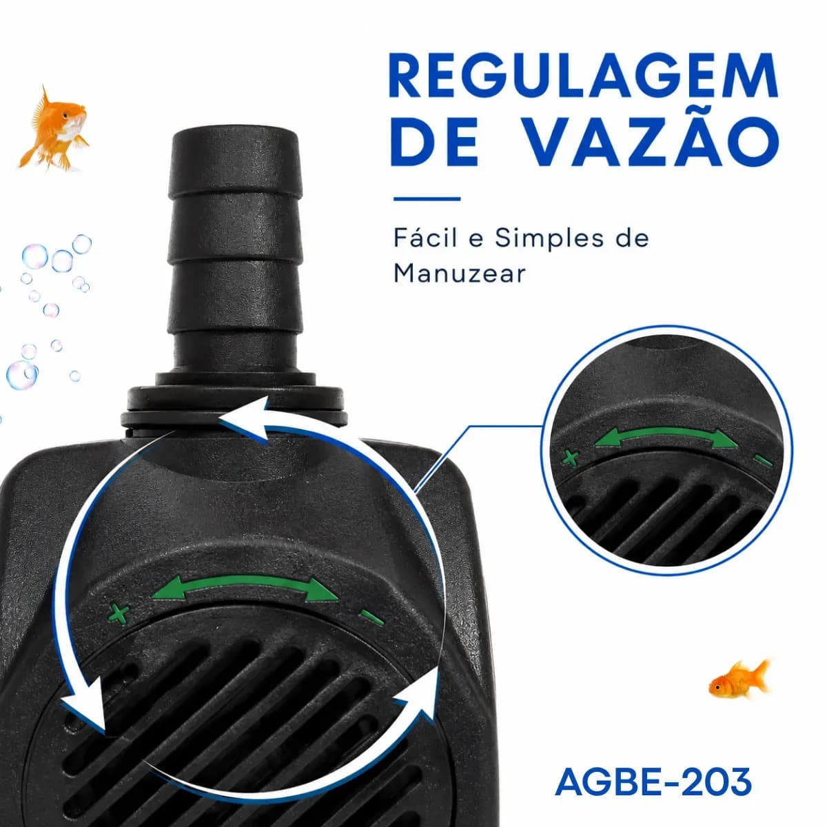 Bomba Submersa 2500 L/h Bombinha 2,7m Lagos Recalque Fontes Aquários Cascata Chafariz Motor Água Doce Salgada Marinho Fonte Hidroponia Aquaponia — imagem 5