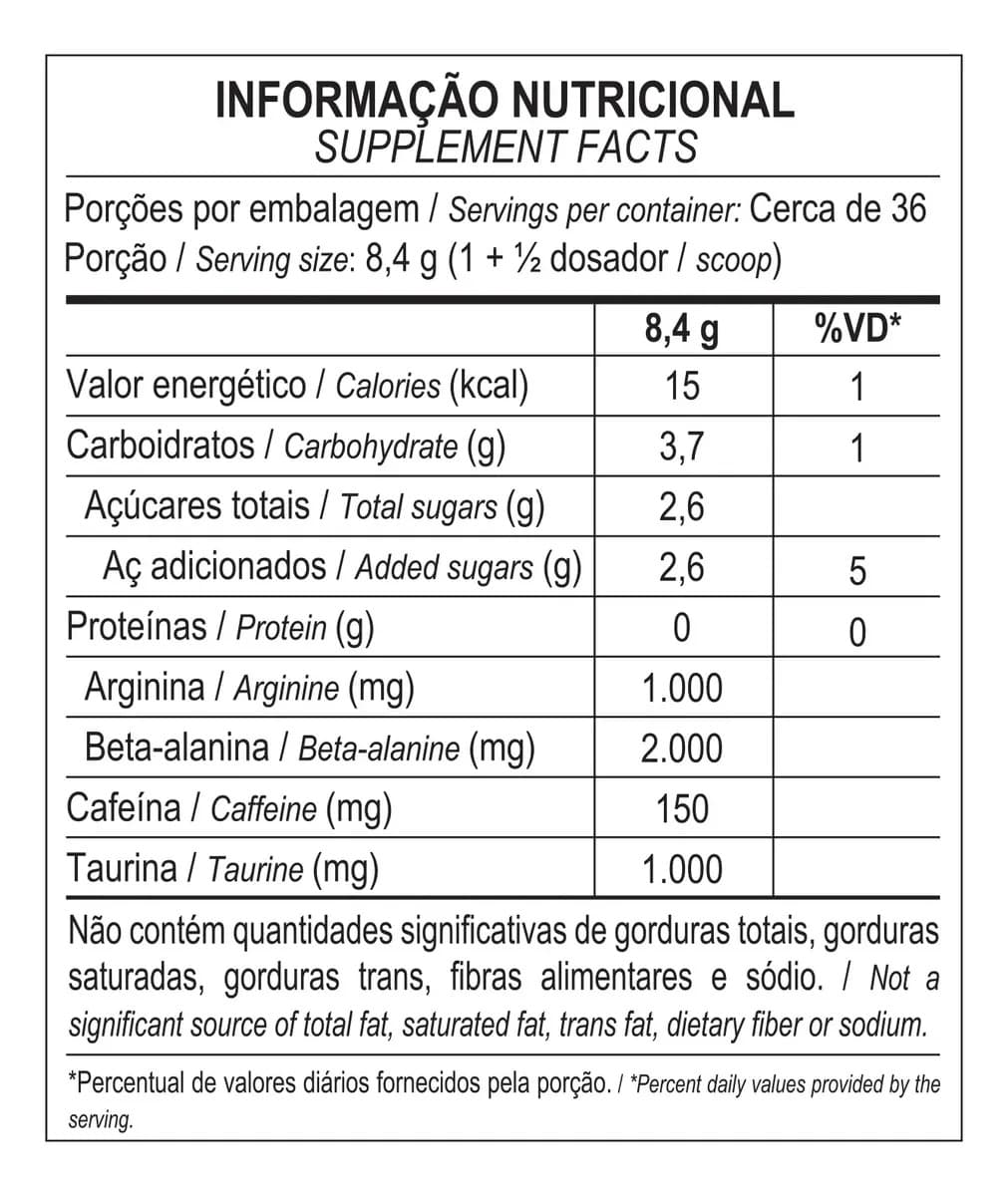 pré treino Horus Max Titanium Sabor Blue Ice 300g — imagem 2