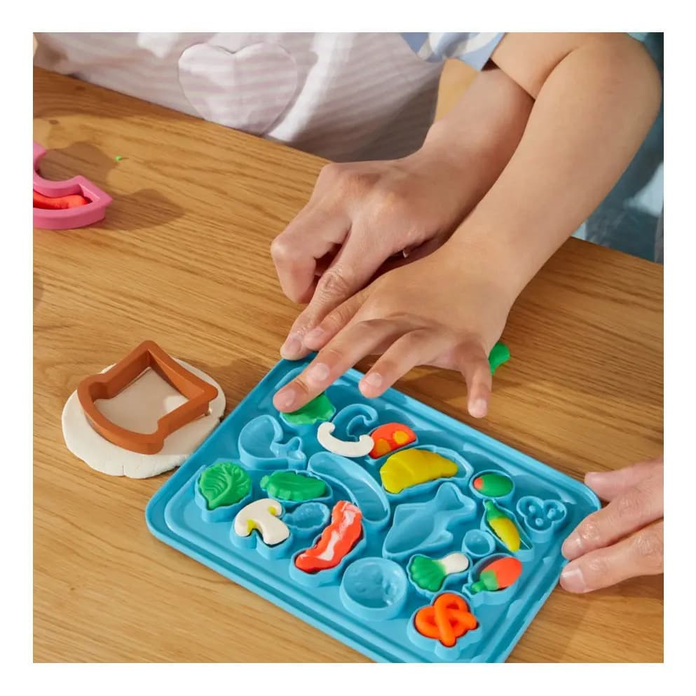 Conjunto Play-doh Pequenos Chefs Starter Branco Vermelho Verde Laranja E Amarelo — imagem 4