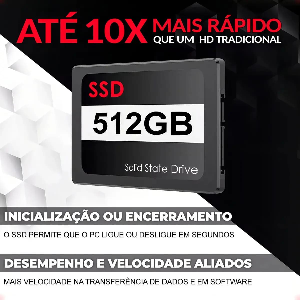 Computador Gamer Intel Core i7 16GB SSD 512GB Monitor 19" Kit Strong Tech — imagem 5