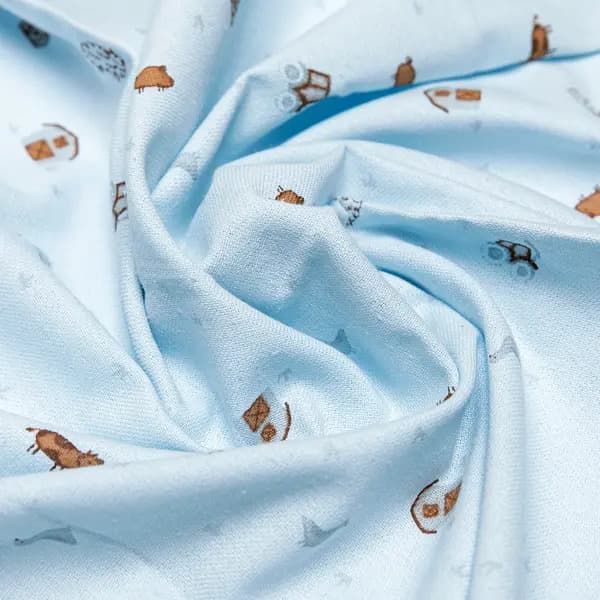 Kit 3 Cueiros Bebê Manta Estampado E Flanelado 80cm X 50cm Cor Menino Azul — imagem 4