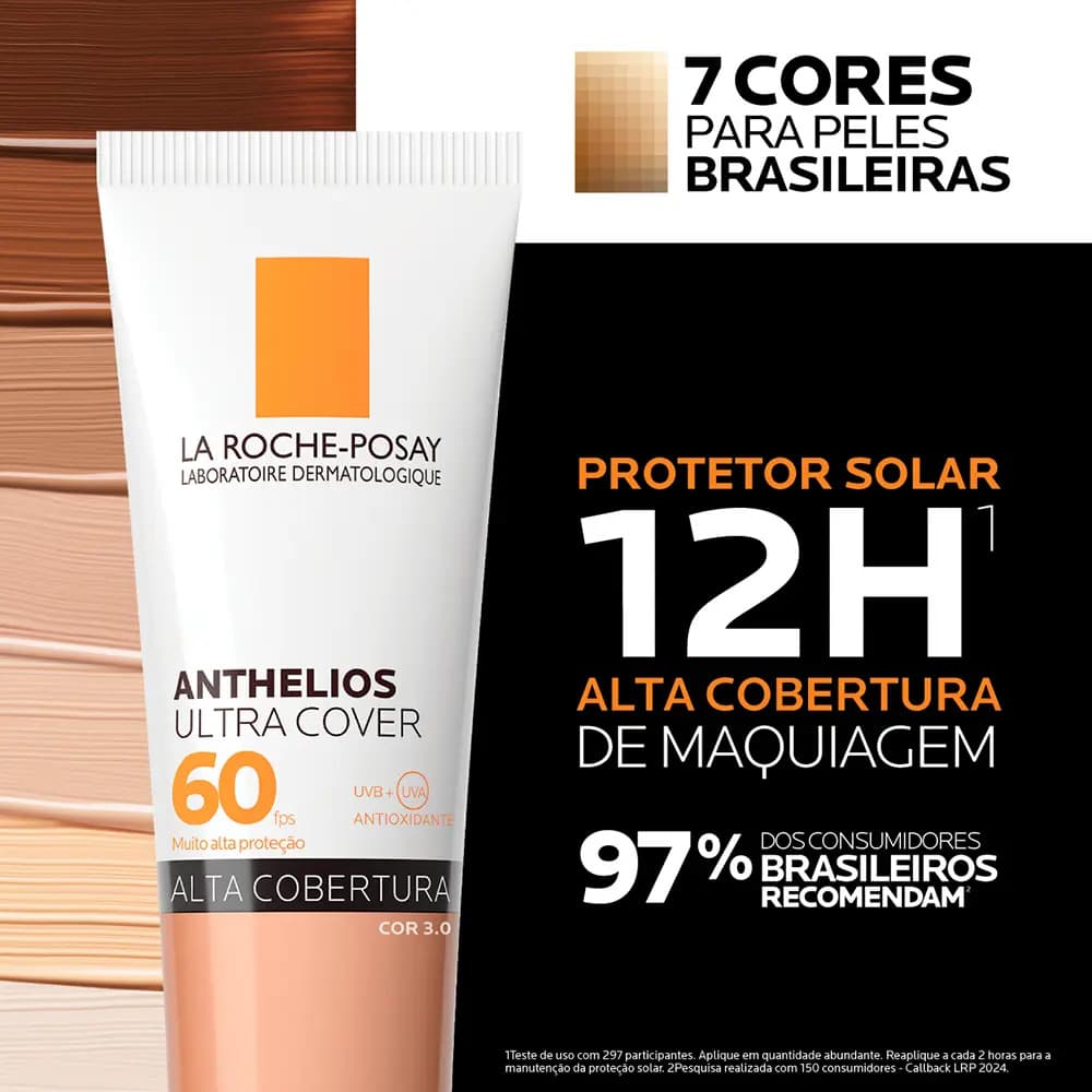 Protetor Solar Facial Alta Cobertura Anthelios La Roche-Posay Cor 3.0 30g — imagem 3