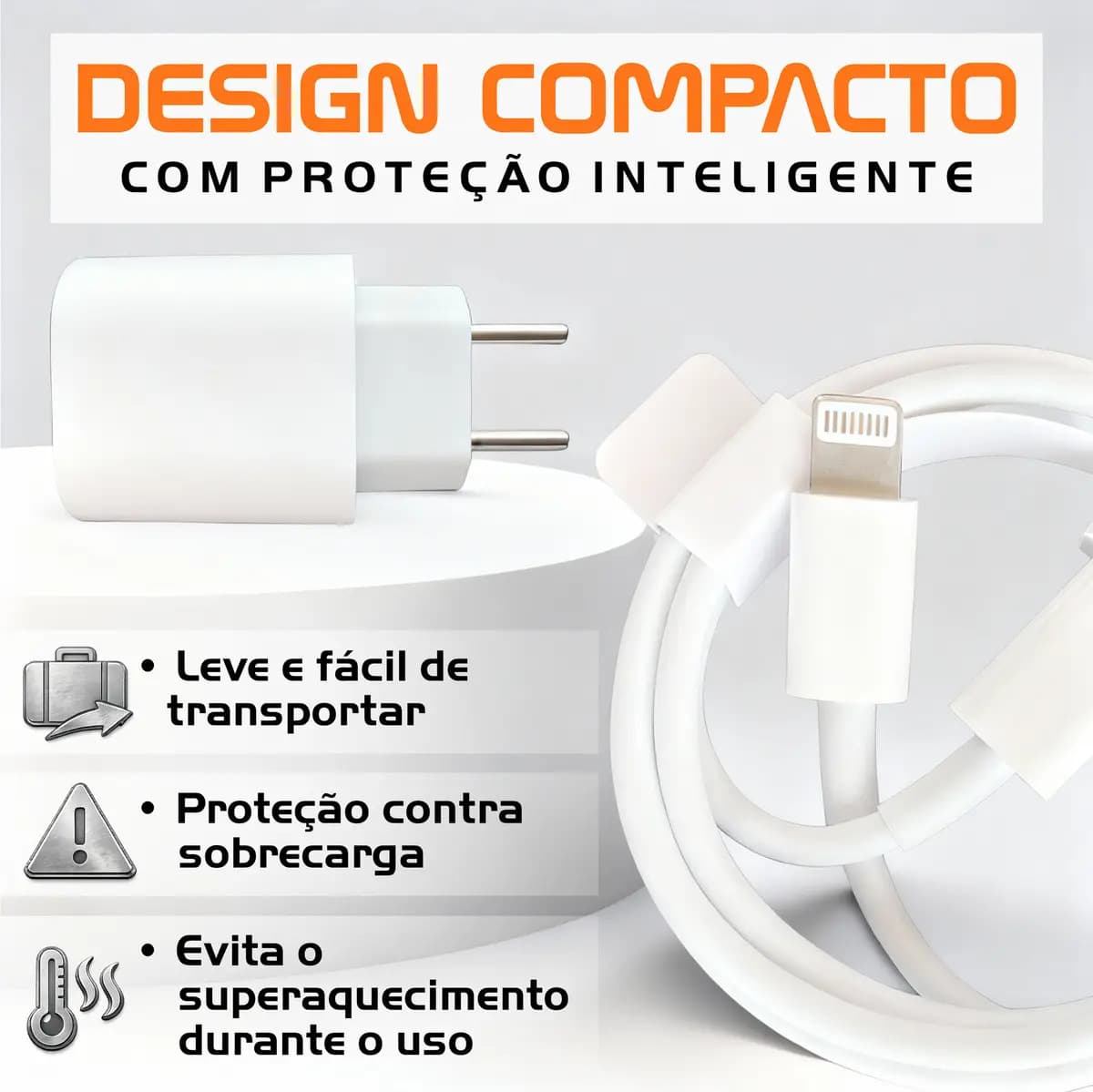 Carregador Turbo 40w Para iPhone 11 12 13 14 Pro Max Usb Branco — imagem 3