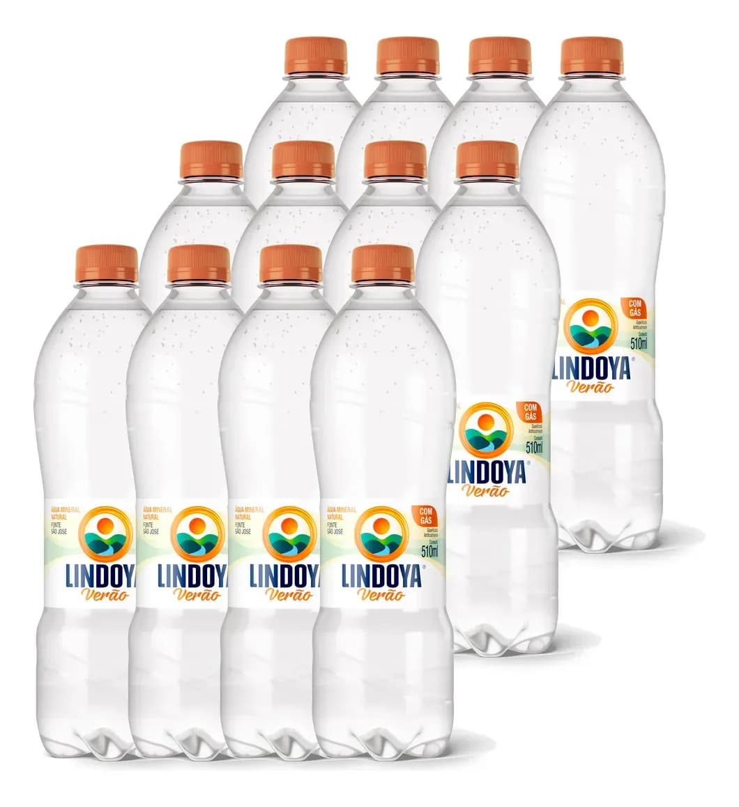 Água Mineral Lindoya Verão Tradicional 500 ml c/Gás Kit com 12 unidades — imagem 2