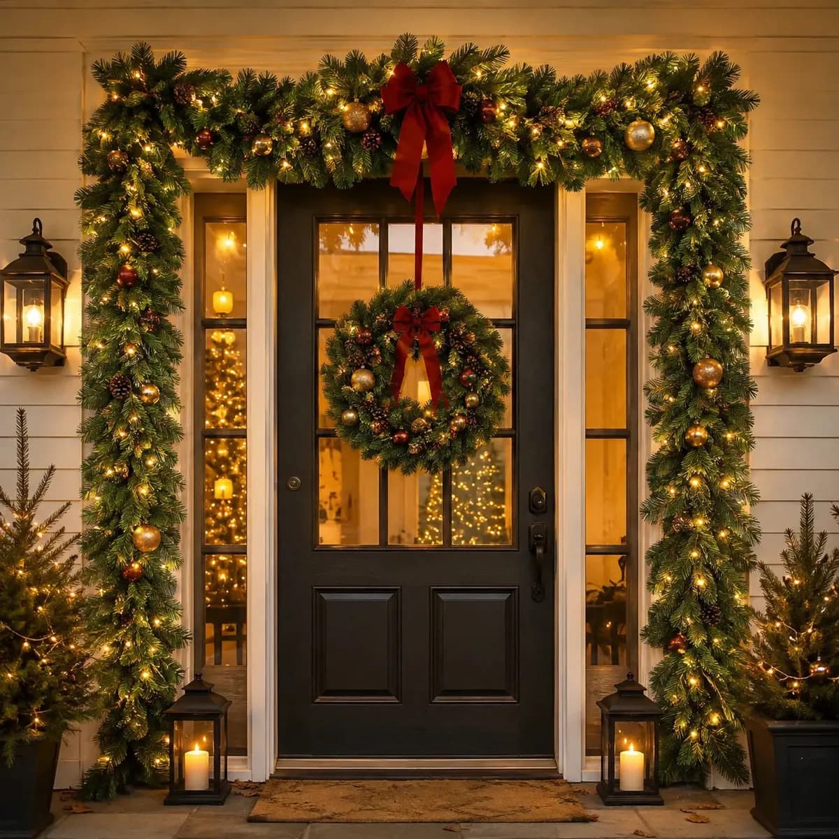 Festão Aramado Natal Grosso 2,70 Metros C/ 300 Galhos Cheios Flexível Decoração - Dekasa — imagem 3