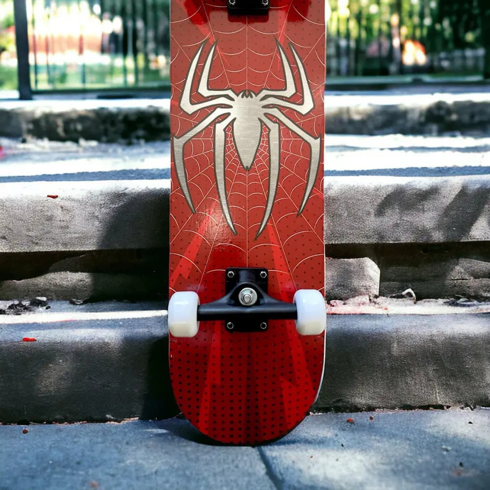 Skate Iniciante Completo Esqueite Desenho Skat Spider Aranha — imagem 2