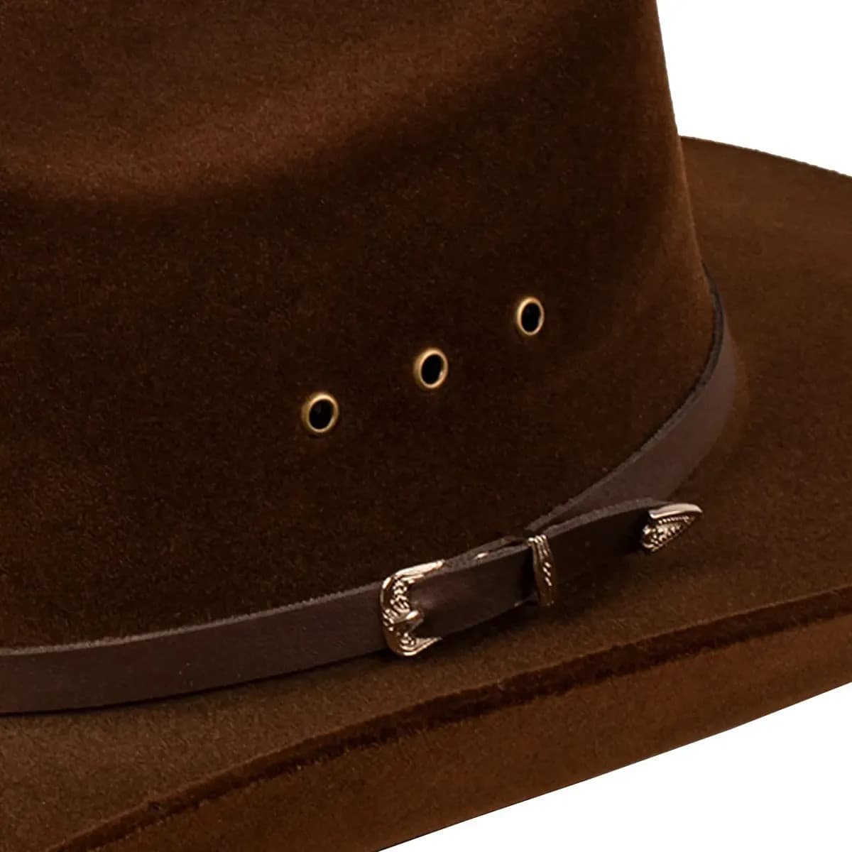 Chapéu Mundial Aveludado Cowboy Perfeito Para Rodeo Cor Marrom Tamanho P — imagem 3