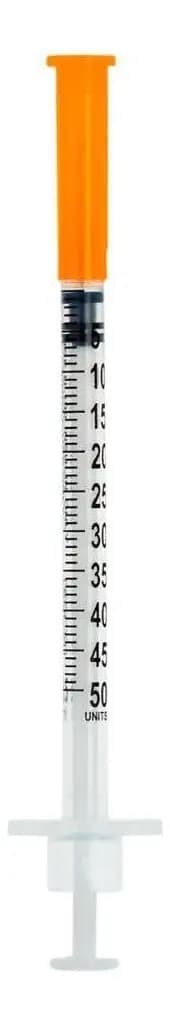 Seringa Insulina C Agulha Fixa 0,5ml 0,25mm X 6mm 31g 100un — imagem 3