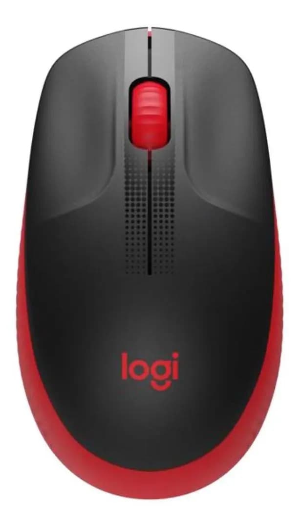 Mouse sem fio Logitech M190 com Pilha Inclusa - Vermelho