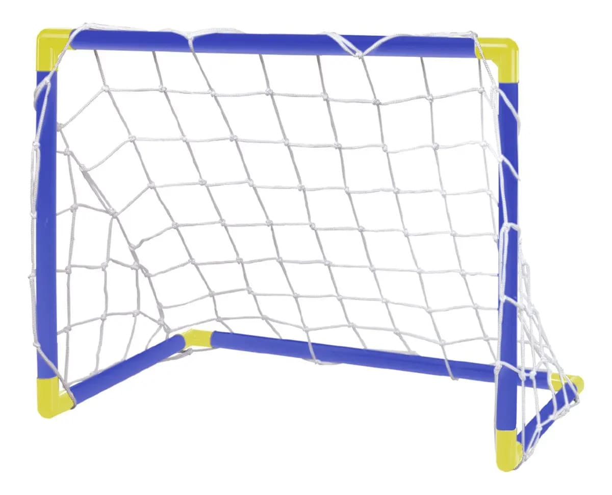 Trave Futebol Gol Kit Mini Golzinho Infantil Brinquedo Bola Azul — imagem 2
