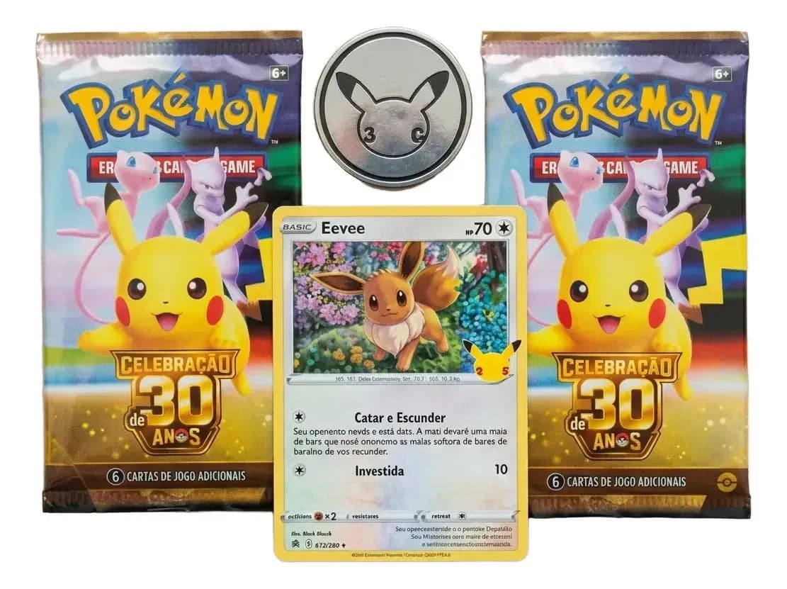 Blister Duplo Com Moeda Celebração 30 Anos Pokémon TCG Português — imagem 2