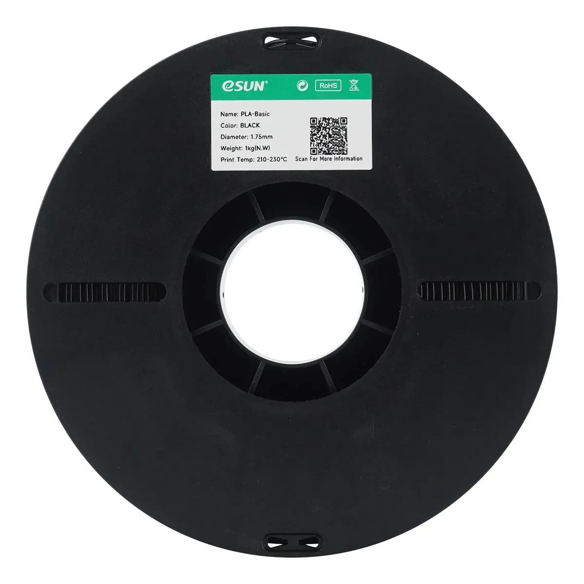 Filamento De Impressão 3d Básico Esun Pla 1 Kg, Cor Preto — imagem 2