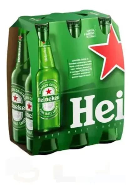 Cerveja Heineken Premium Garrafa 6 Long Neck 330ml — imagem 2