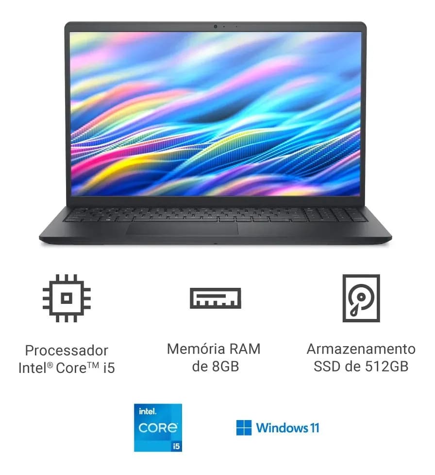 Notebook Dell Dc15-i51334u-a50 15.6 Fhd I5 8gb 512gb Win 11 — imagem 2