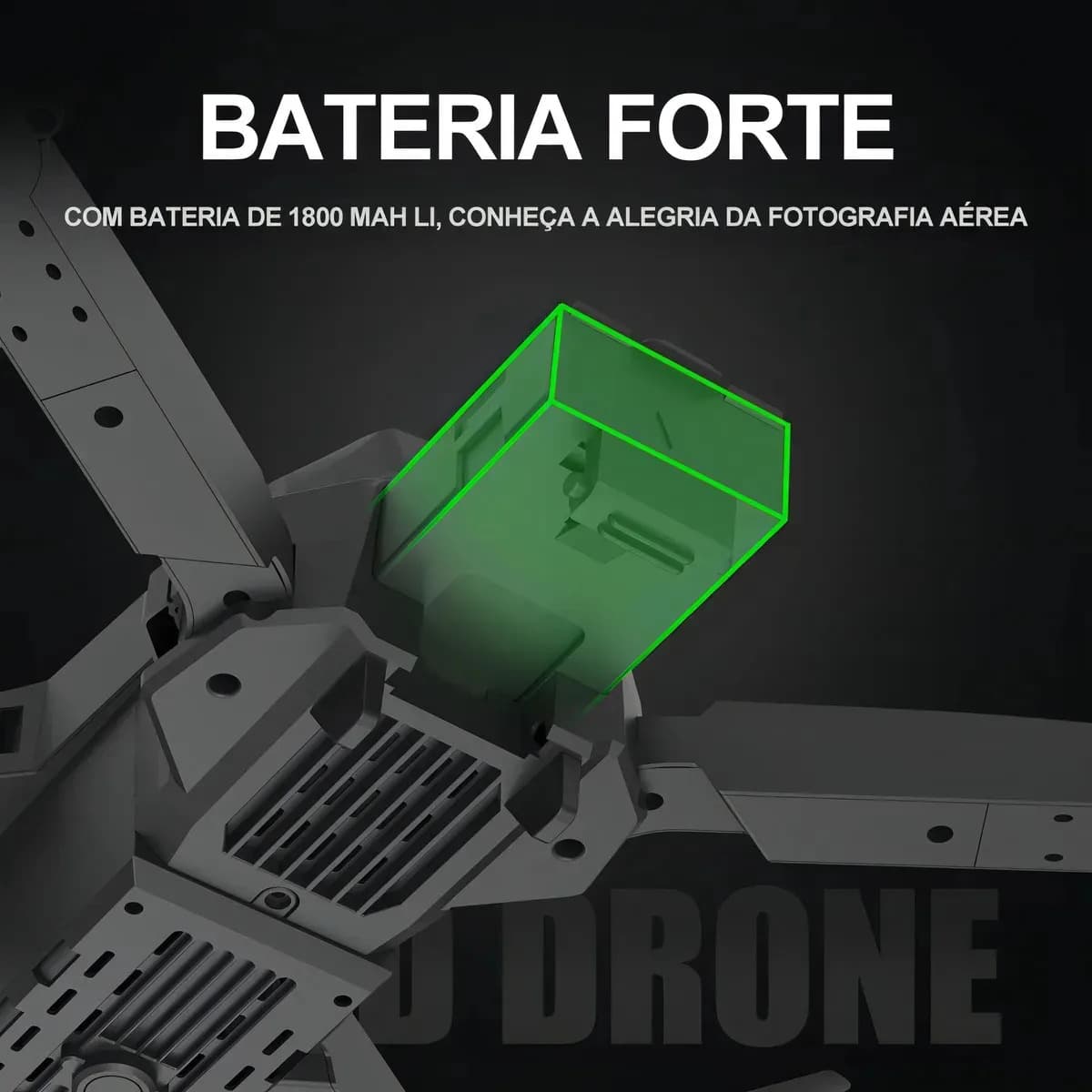 Mini Drone E88 Profissionals Câmeras Fpv Wi-fi Fotografia Aérea Camera Hd Com Controle Remoto Cor Preto — imagem 2