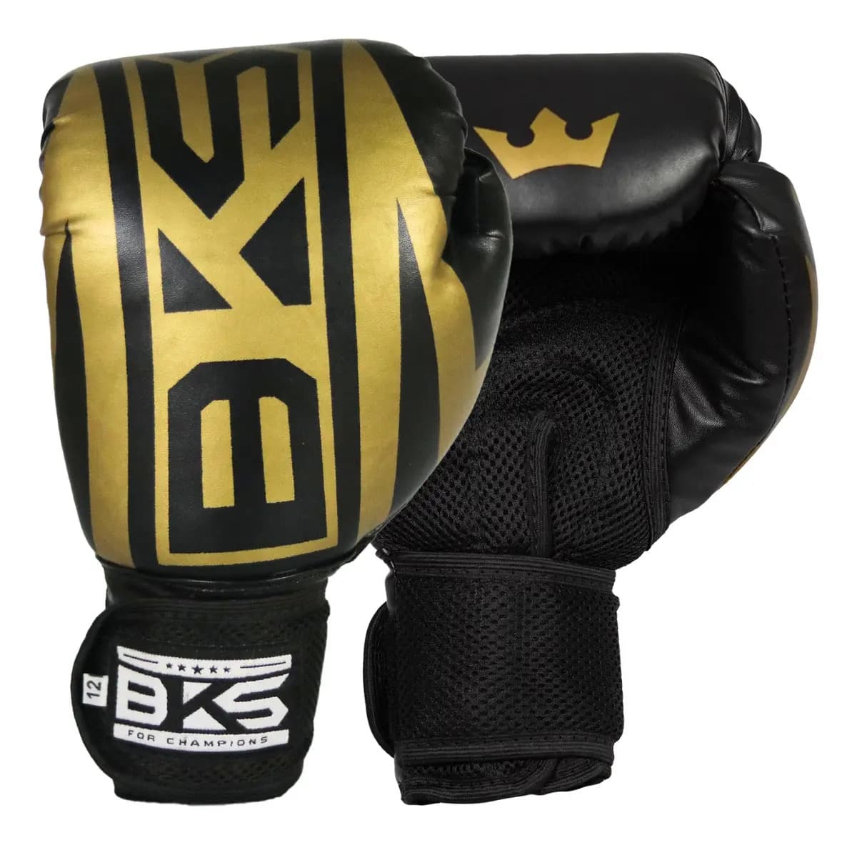 Luva Muay Thai Boxe Kickboxing Sparring + Caneleira Bks Cor Dourado Tamanho 14oz — imagem 2
