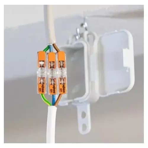 Kit 10 Peças Conexão Automática Wago 2 Fios Modelo 221-2411 — imagem 3