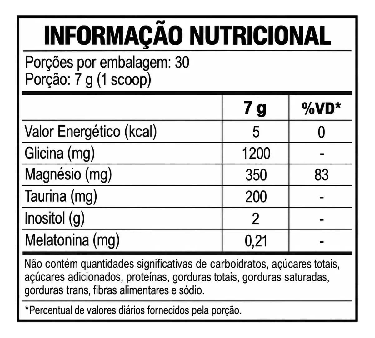 Mineral/Vitamina Bodyaction Nutri Science Magnésio E Inositol Taurina Melatonina 210g em pó sabor Maracujá x 210g — imagem 3
