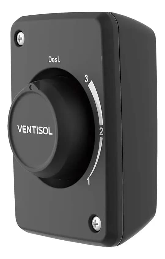 Ventilador De Parede Ventisol New Azul 3 Velocidades Estrutura Preto Diâmetro 50 Cm Material Das Pás Plástico — imagem 2