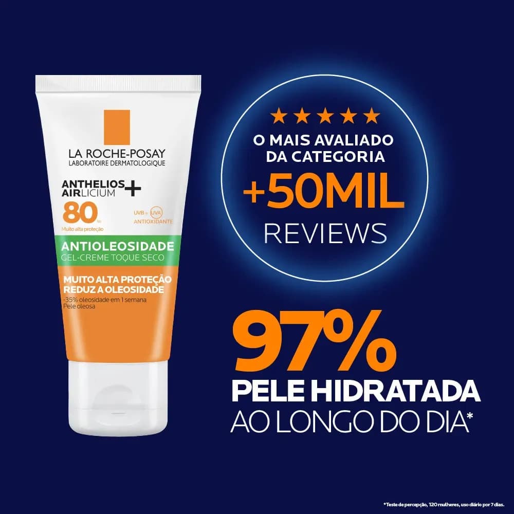 Protetor Solar Facial Antioleosidade FPS 80 Anthelios La Roche-Posay 40g — imagem 4