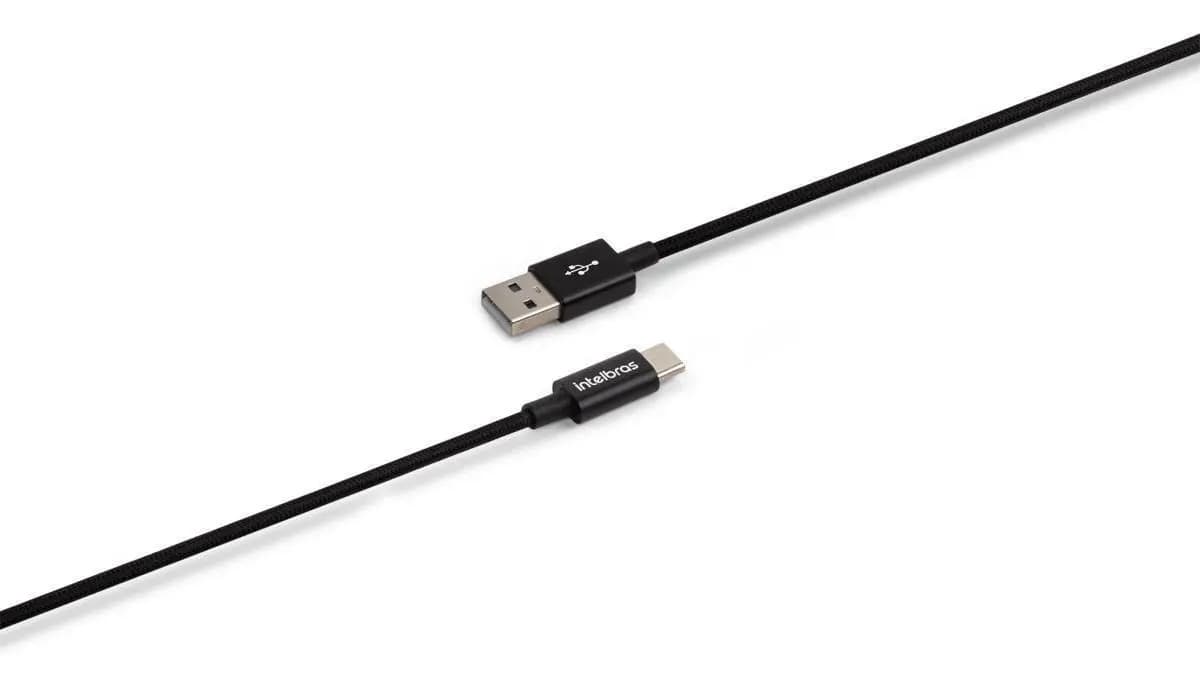 Cabo Usb Usb-c 1,5m Nylon Euac 15np Preto Intelbras Preto — imagem 3