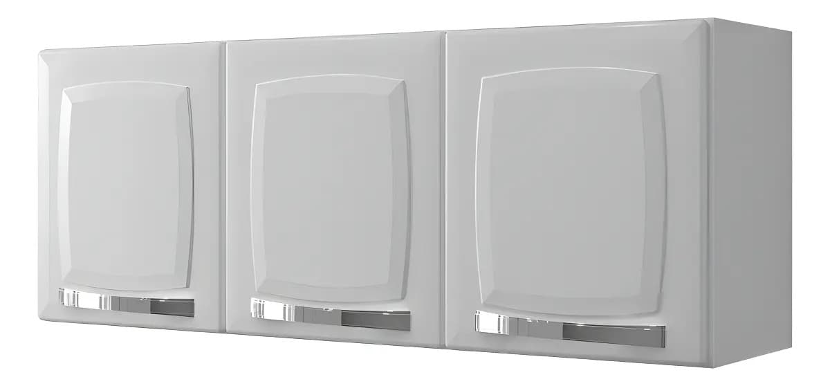 Armário Aéreo de Cozinha Branco Itatiaia 3 Portas Rose