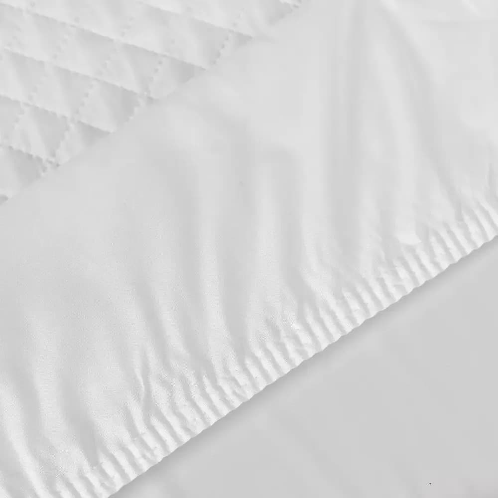 Protetor De Colchão Impermeável Berço Americano Quadriculado Branco — imagem 6