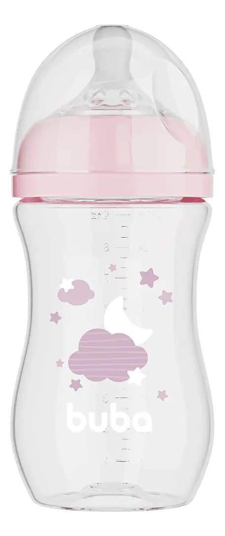 Mamadeira Easy Flow Nuvem 270ml Anticólica Buba Cor Rosa — imagem 4