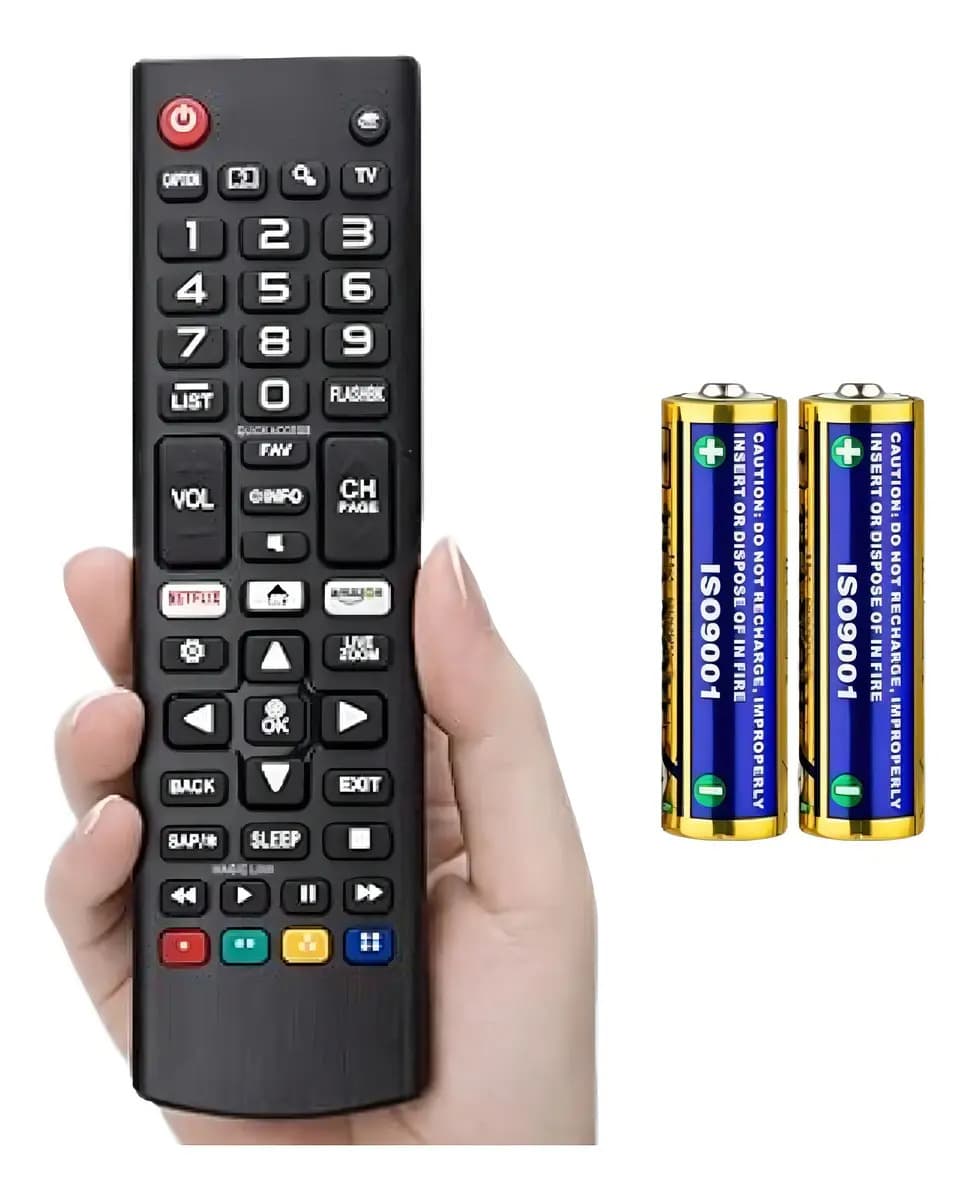 Kit 2 Controle Remoto Para Smart Tv LG + 4 Pilhas Com Teclas Netflix E Prime Video Gcase — imagem 3
