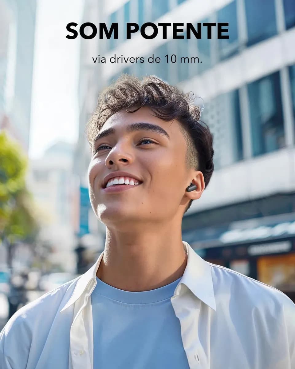 Fone de Ouvido Bluetooth 5.4 soundcore P30i da Anker, Cancelamento de Ruído Adaptativo, Graves Poderosos, 45H de Reprodução, Estojo 2-em-1 com Suporte para Celu — imagem 3