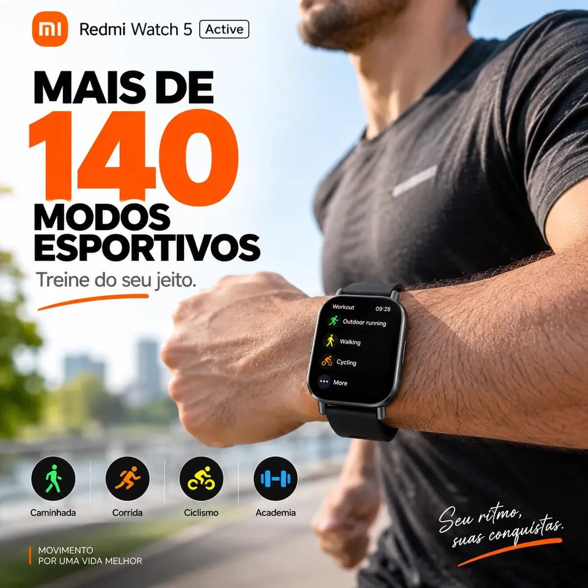Smartwatch Xiaomi Redmi Watch 5 Active Tela Lcd 2.00 Preto — imagem 6