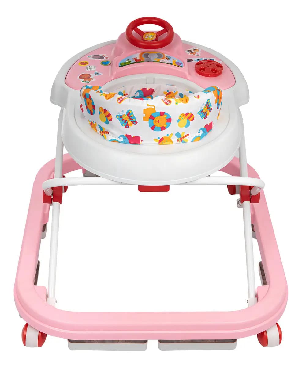 Andador Musical Para Bebe Infantil Seguro Com Trava Cor Rosa Bebê — imagem 4