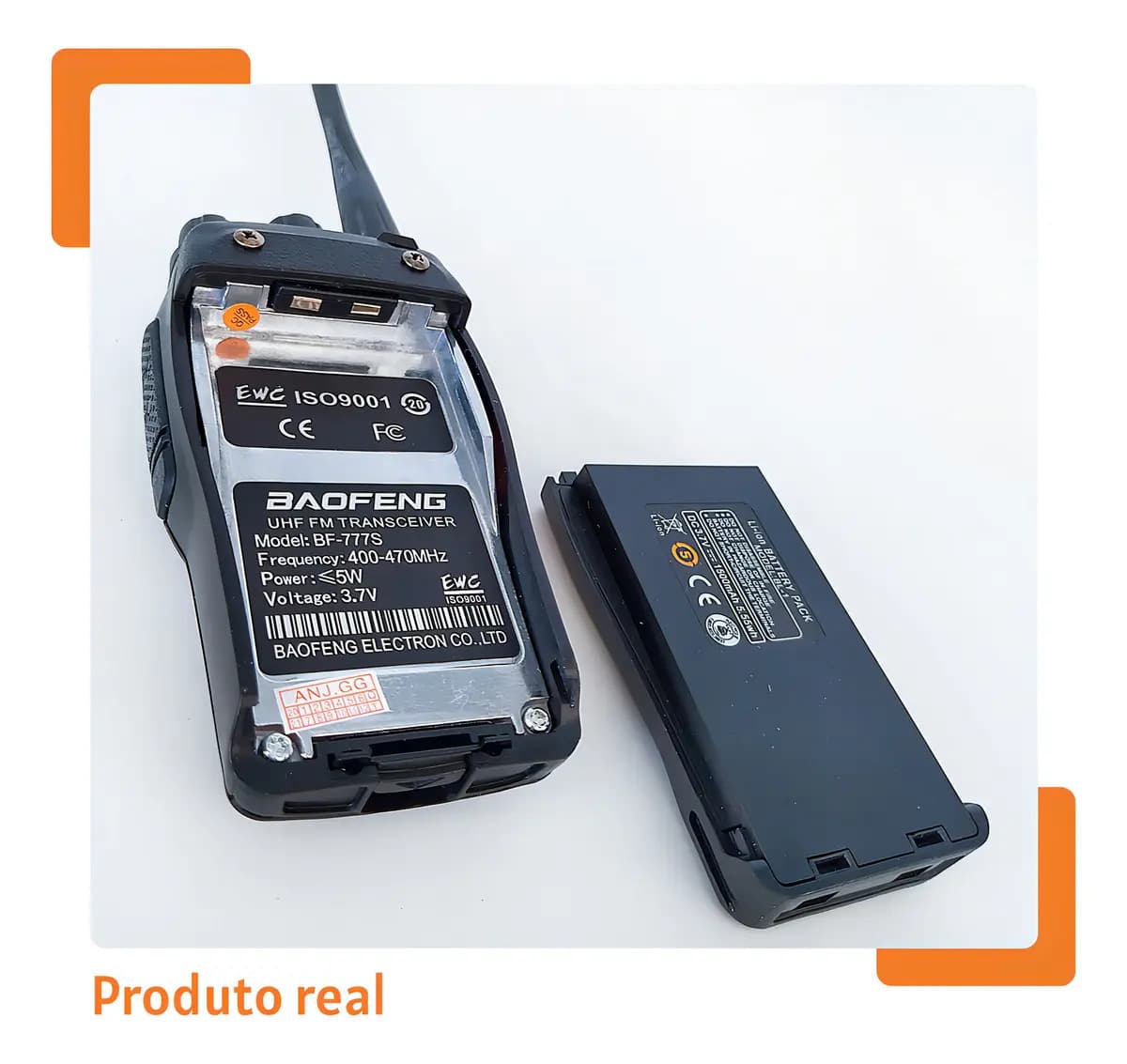 Kit 2 Radio Comuncador 16 Ch 12km Baofeng 777s Ht Cor Preto — imagem 2