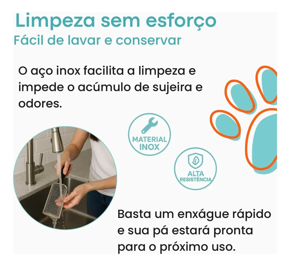 Pazinha Higiênica Coletora Pá Caixa Areia Gatos Inox Peneira Prateado Boa Dica — imagem 3