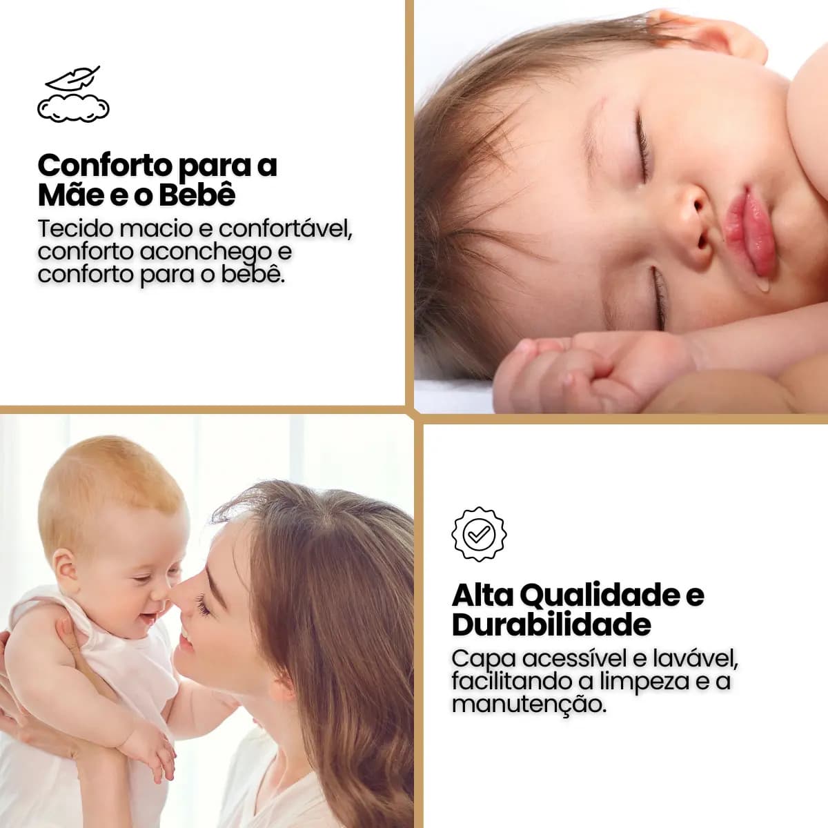 Almofada De Amamentacao Bebe Travesseiro Maternidade Lavavel — imagem 6